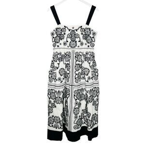 Johnny Was Mel Embroidered Midi Dress Black White Size M